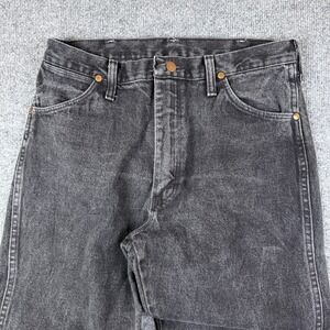 Vintage Wrangler Jeans Mens 32x36 Black 13MWZ Cowboy Cut Denim Made in USA 90s